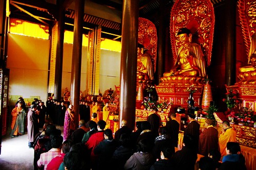 净慧老和尚参加花朝节开幕式及庆福寺待建工程奠基仪式