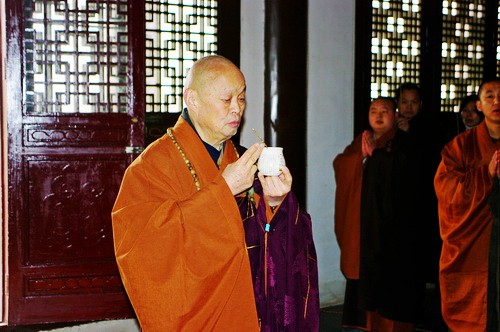 净慧老和尚参加花朝节开幕式及庆福寺待建工程奠基仪式