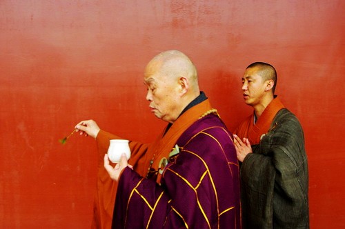 净慧老和尚参加花朝节开幕式及庆福寺待建工程奠基仪式