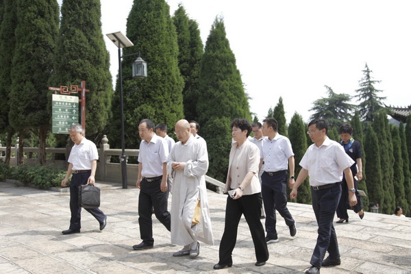 中央调研检查组一行莅临四祖寺视察调研